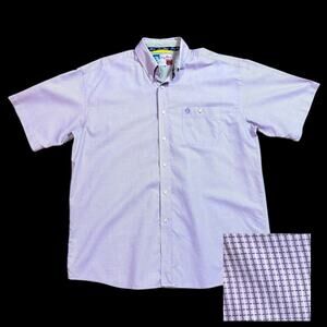 VTG George Strait Shirt Mens Purple Wrangler Cowboy Cut Micro Windowpane ~XXL